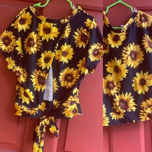 Sunflower crop top - NWOT
